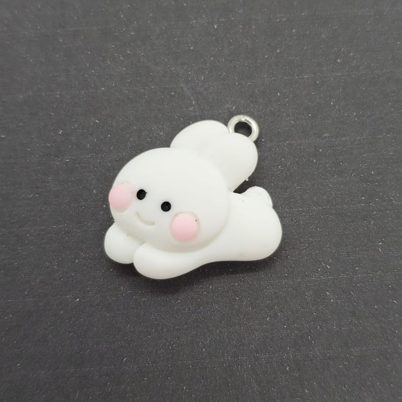 Dije Conejo Blanco de Arcilla Dije - Accesorios Rubi