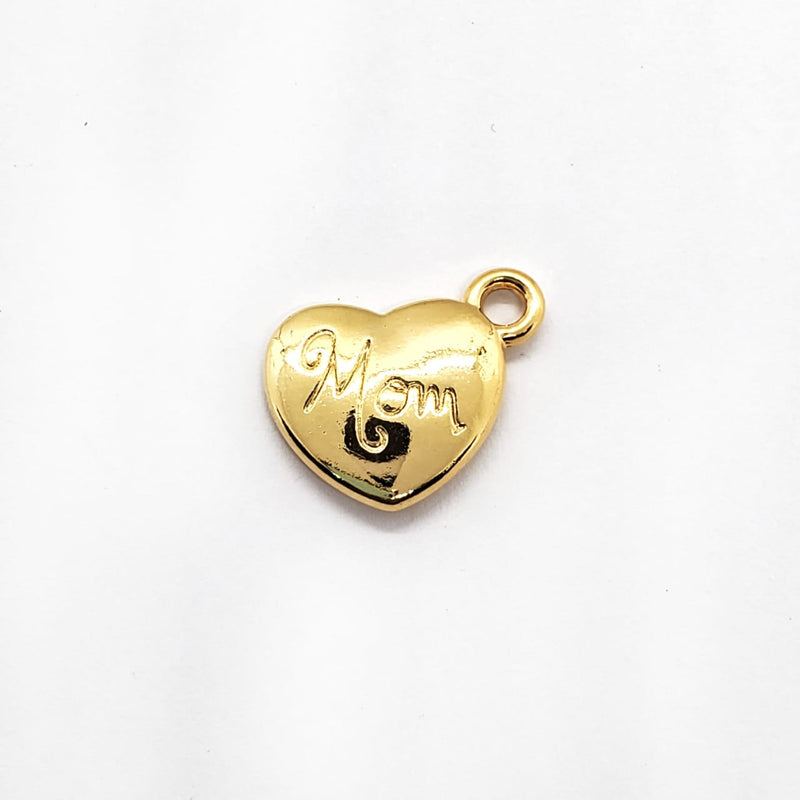 Dije Corazón Mom 24K Dije - Accesorios Rubi