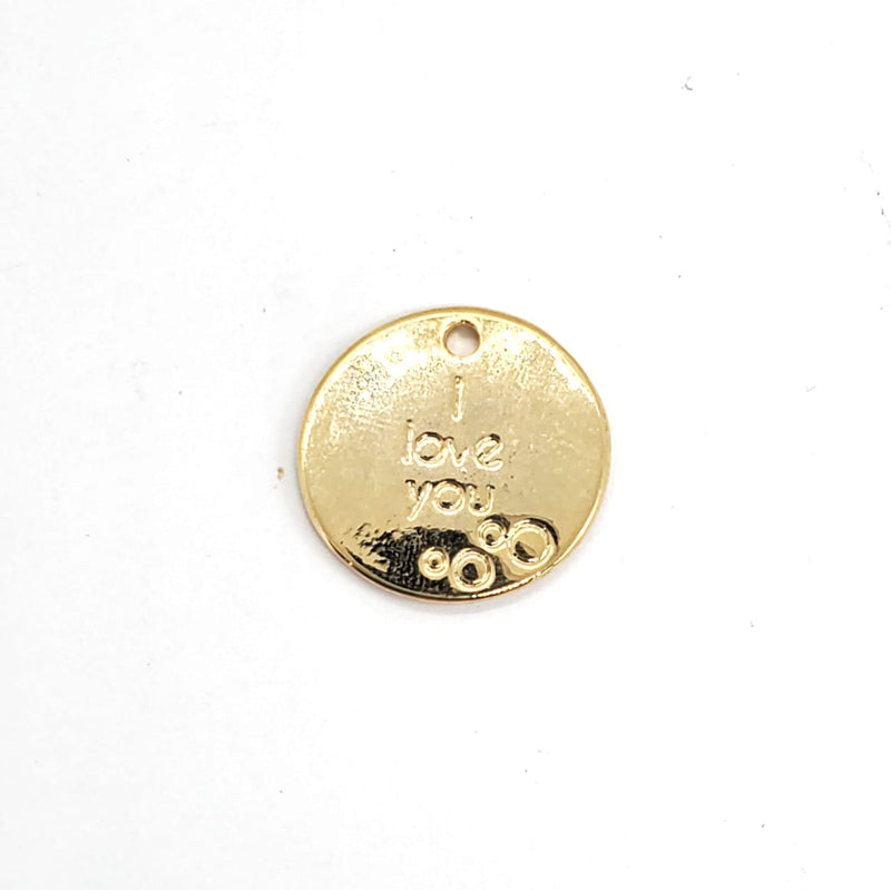 Dije Placa I Love You 24K Dije - Accesorios Rubi