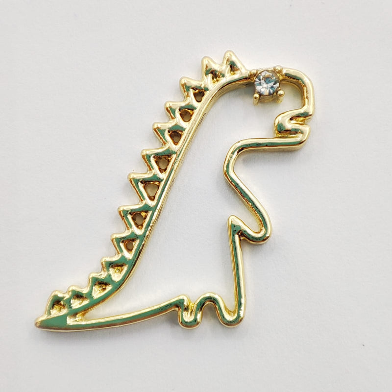Dije Silueta de Dinosaurio de Metal Dije - Accesorios Rubi