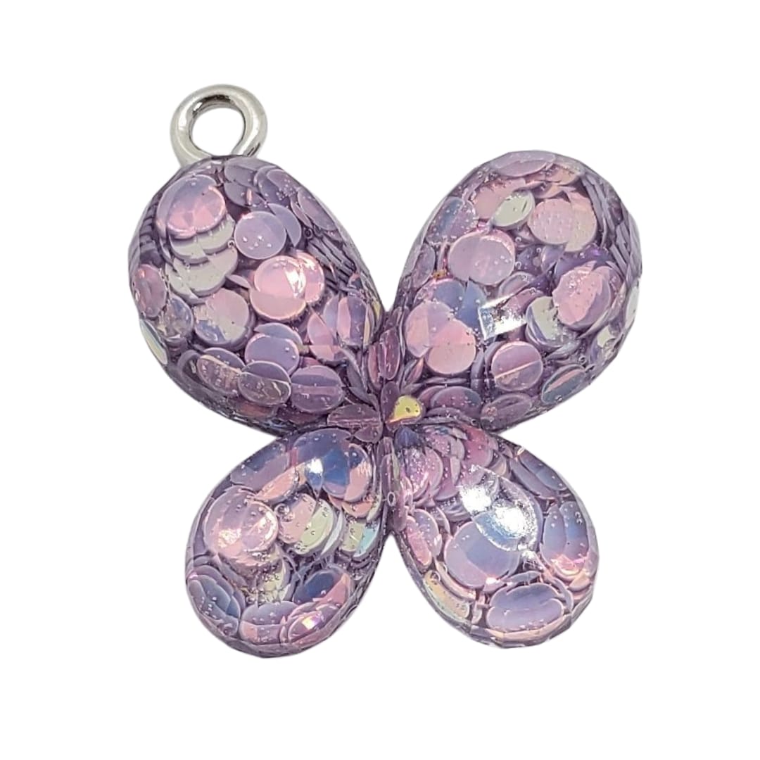 Dije Mariposa con Glitter Dije - Accesorios Rubi